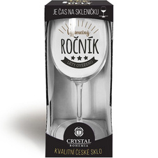 Vtipná sklenice na víno s potiskem - Výjimečný ročník