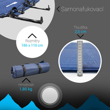 Samonafukovací karimatka (matrace) pro 2 osoby
