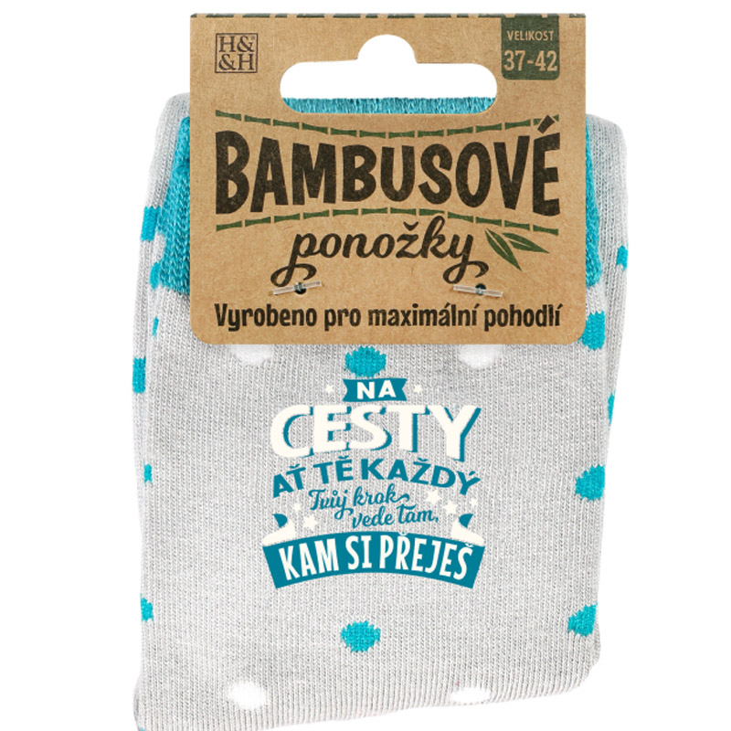 Bambusové ponožky - Na cesty - dámské