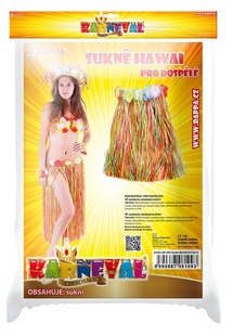 Balení pestrobarevné havajské sukně pro dospělé ženy a dívky