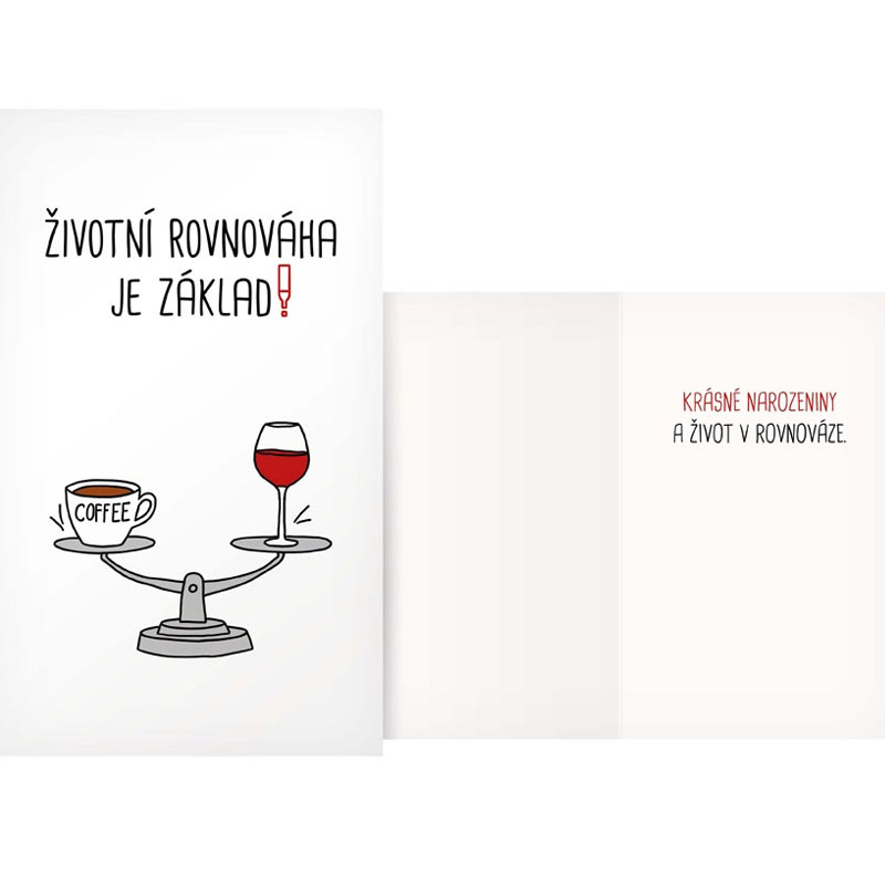 Humorné přání - Životní rovnováha