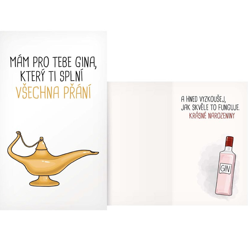 Humorné přání - Gin na všechna přání