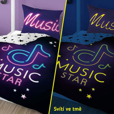 Svítící povlečení - Music Star