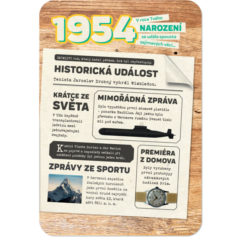 Retro přání - Narozeniny 1954