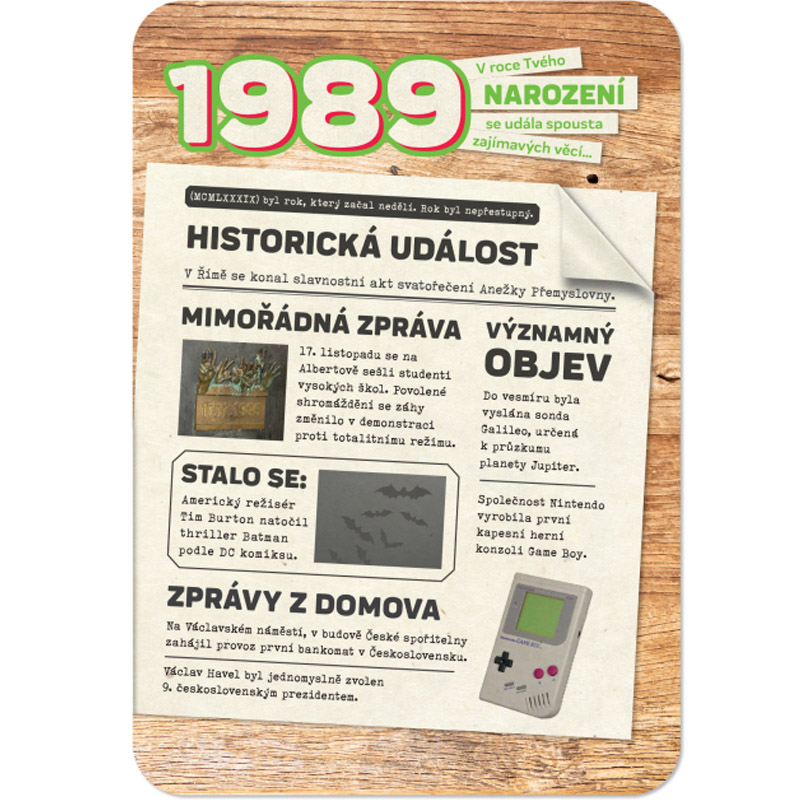 Retro přání - Narozeniny 1989