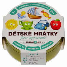 Dětské hrátky pro nejmenší 3v1 společenská hra