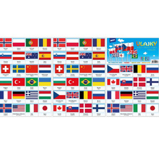Pexeso papírové Vlajky 32 obrázkových dvojic