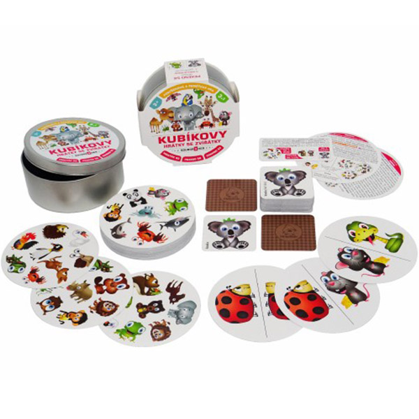 Kubíkovy hrátky se zvířátky 3v1 v plechové krabičce 