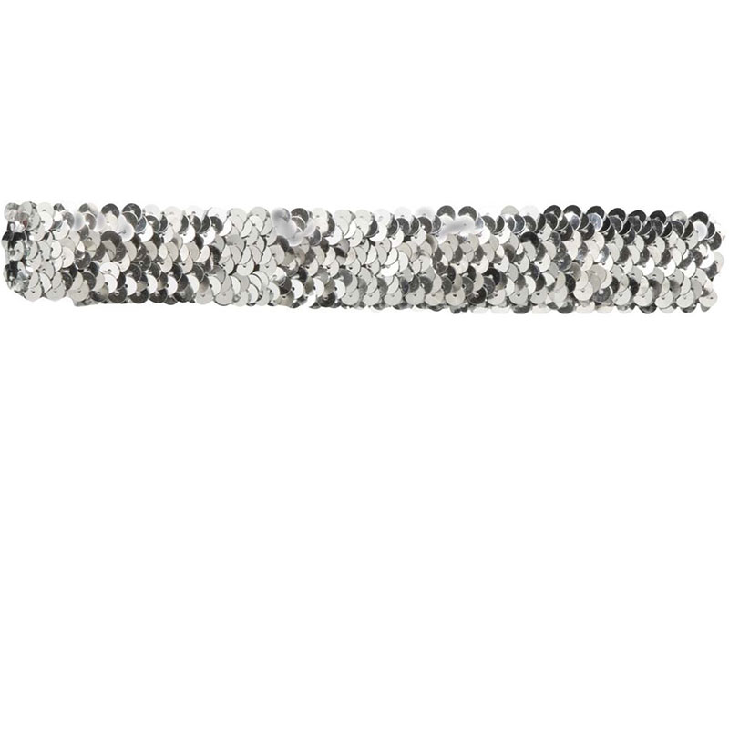 Flitrová čelenka - stříbrná barva