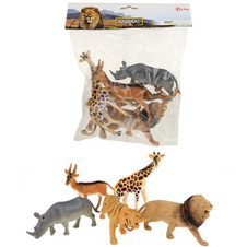 Zvířata safari plastová 11-15 cm 5 ks v sáčku