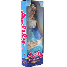 Panenka princezna Anlily plast 28 cm modrá
