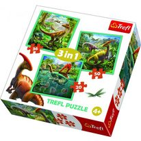 Puzzle 3v1 Svět dinosaurů