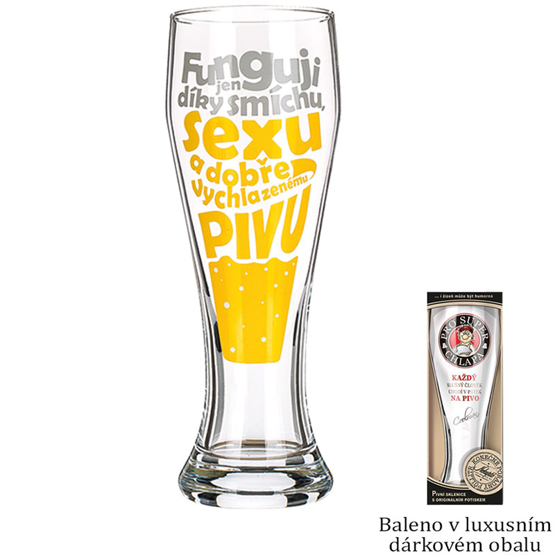 Pivní sklenice - Funguji jen díky...