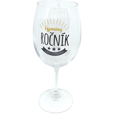 Vtipná sklenice na víno s potiskem - Výjimečný ročník