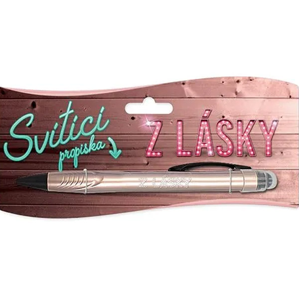 Svítící propiska s potiskem Z lásky
