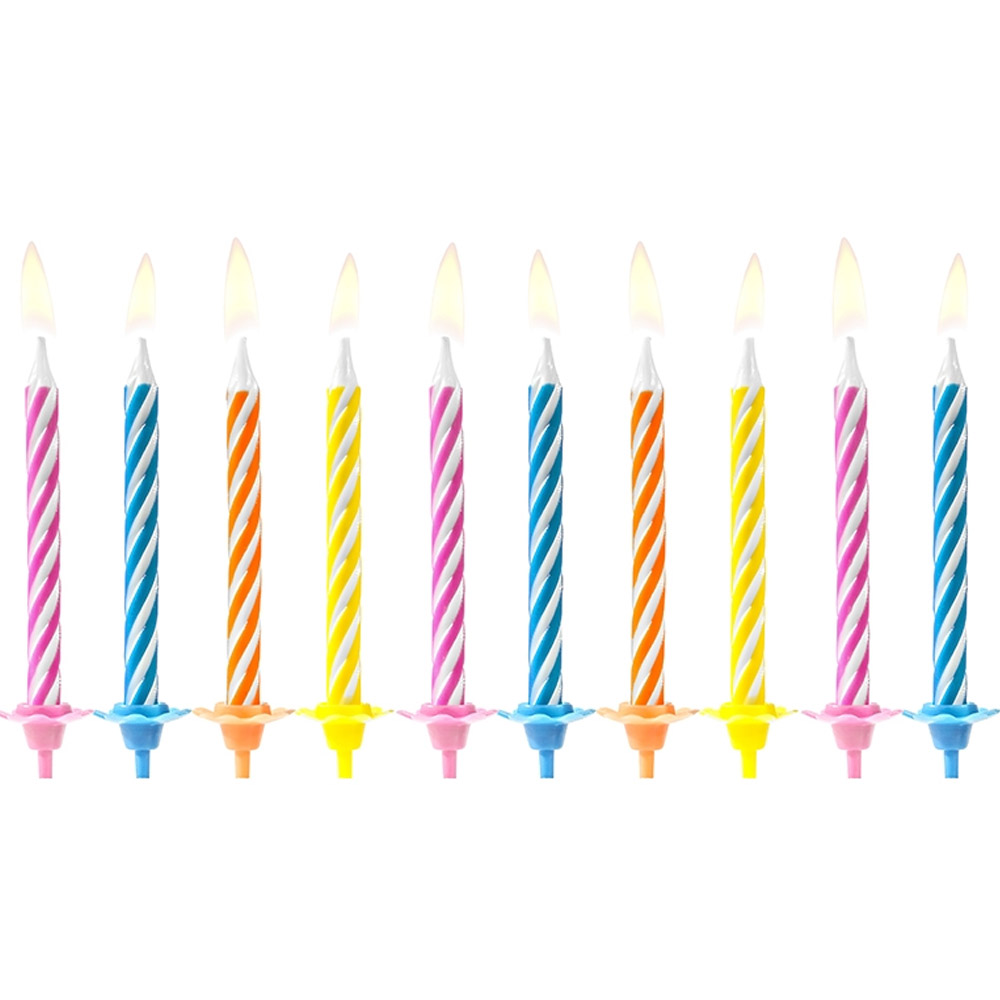 Svíčky dortové narozeninové 10 ks