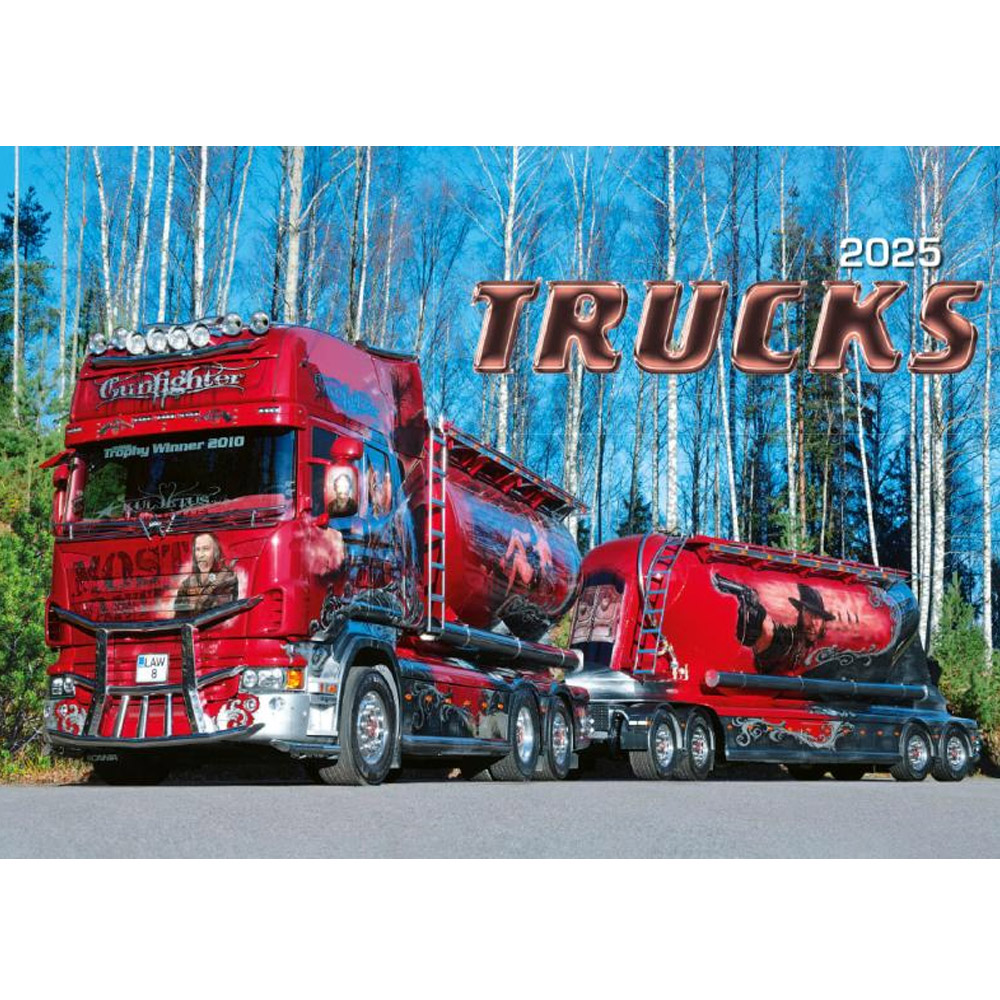Nástěnný kalendář na rok 2025 - Trucks