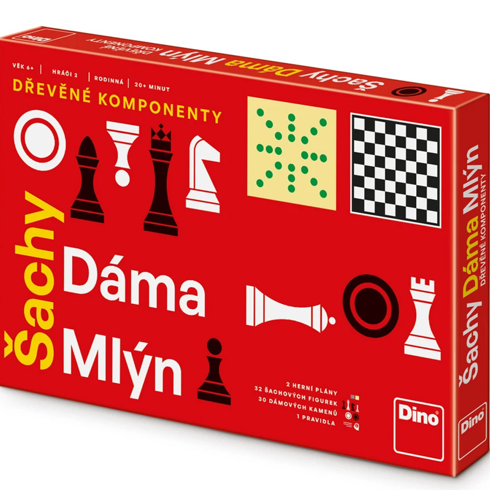 Šachy, dáma, mlýn
