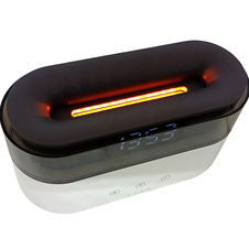 Moderní aroma difuzér - LED hodiny, efekt plamene