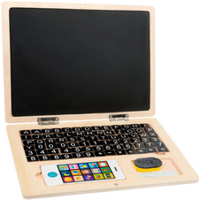 Dřevěný notebook Small Foot magnetický