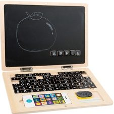 Dřevěný notebook Small Foot magnetický