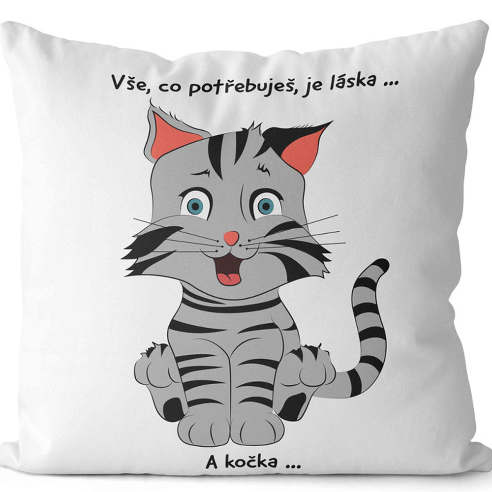 Polštář - Potřebuješ kočku