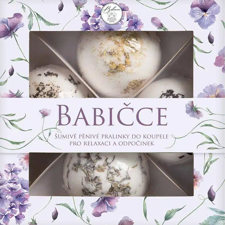 Kosmetický balíček pralinky do koupele pro babičku