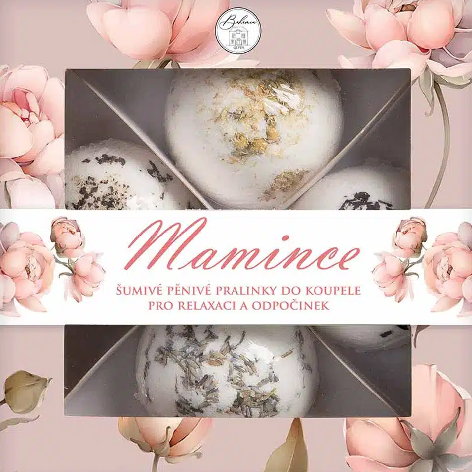 Kosmetický balíček pralinky do koupele pro maminku
