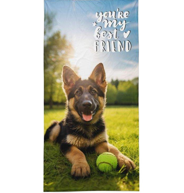 Osuška - Pes ovčák 70 x 140 cm