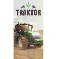 Osuška - Traktor green 70 x 140 cm