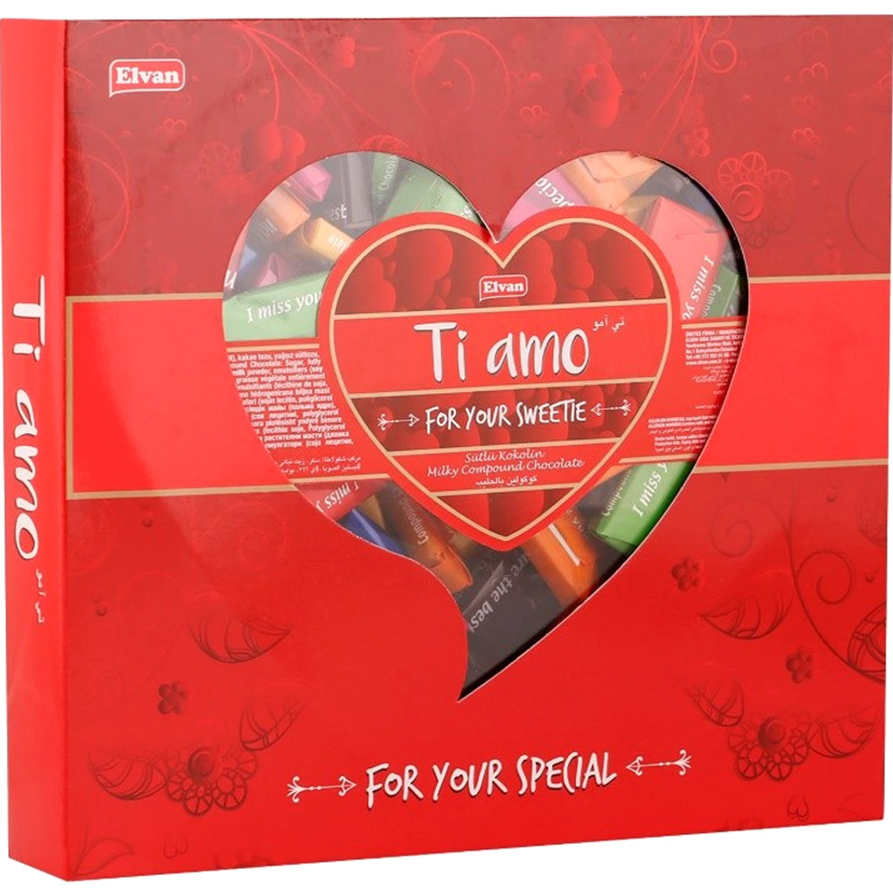 Bonboniéra ve tvaru srdce - Ti Amo 400 g