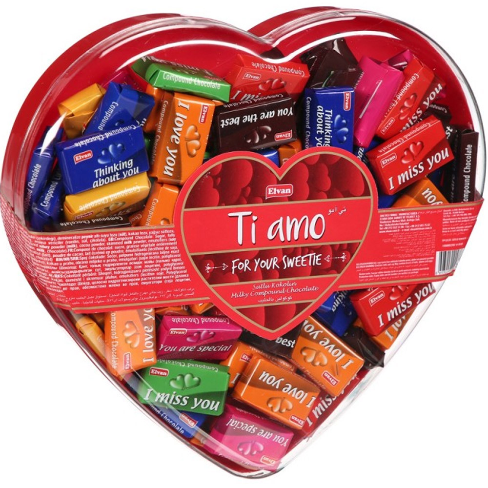 Bonboniéra ve tvaru srdce - Ti Amo 400 g