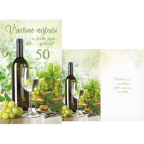 Přání k 50. narozeninám - víno