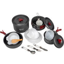 Camping set nádobí alluminium pro 3-4 osoby