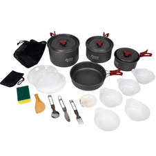 Camping set nádobí alluminium pro 3-4 osoby