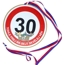 Medaile k 30. narozeninám pro muže