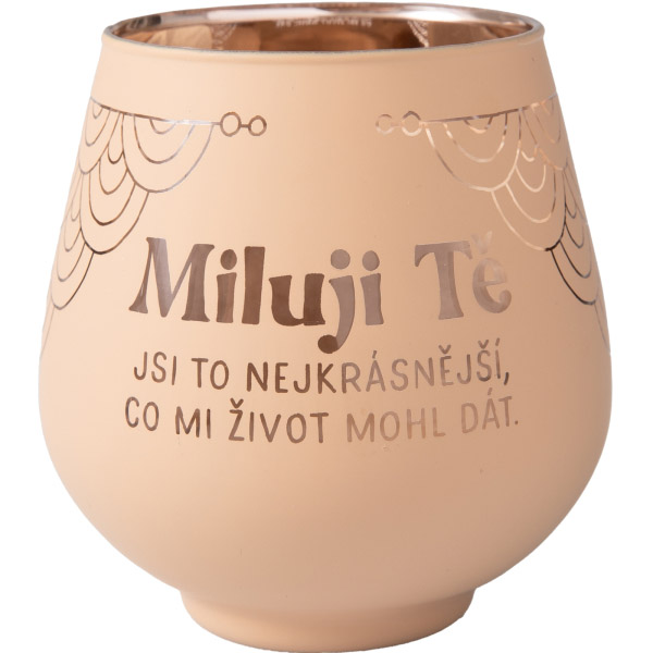 Zrcadlový svícen - Miluji Tě