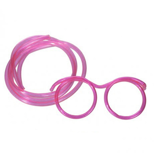 Párty brčkové brýle růžové