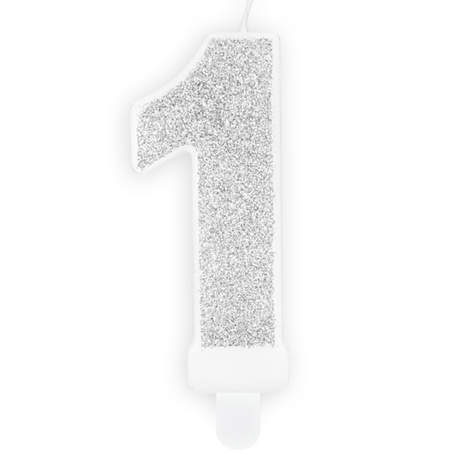 Narozeninová svíčka stříbrná - číslo 1