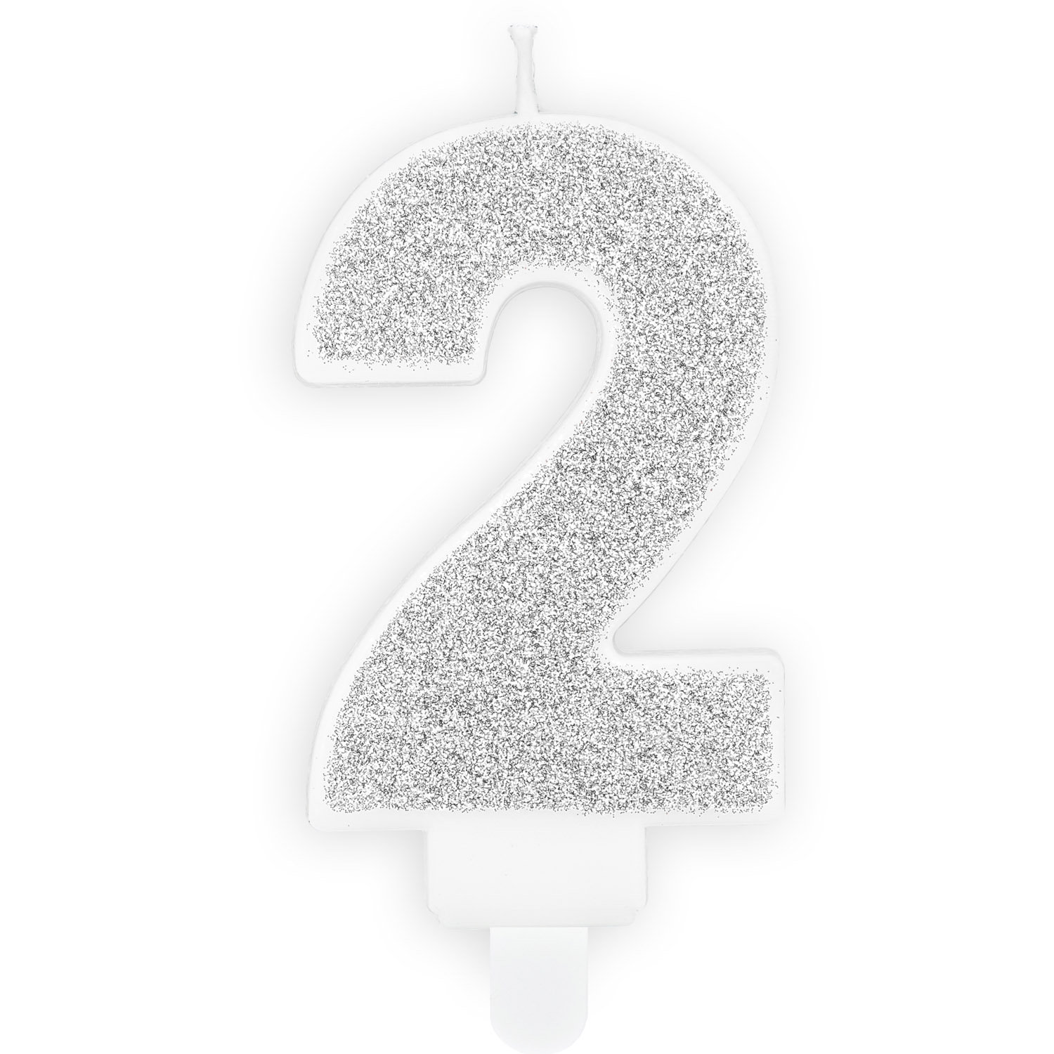 Narozeninová svíčka stříbrná - číslo 2