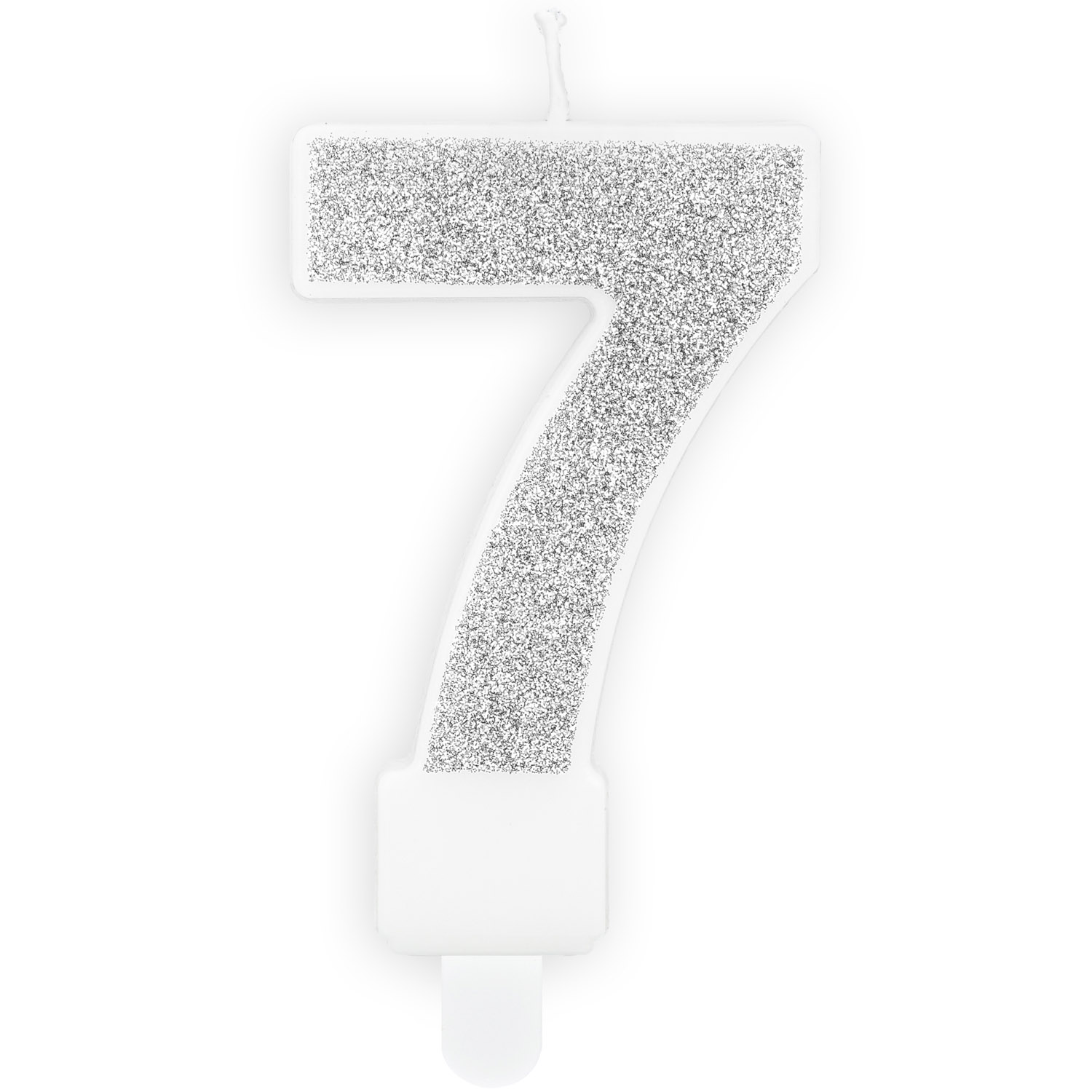 Narozeninová svíčka stříbrná - číslo 7