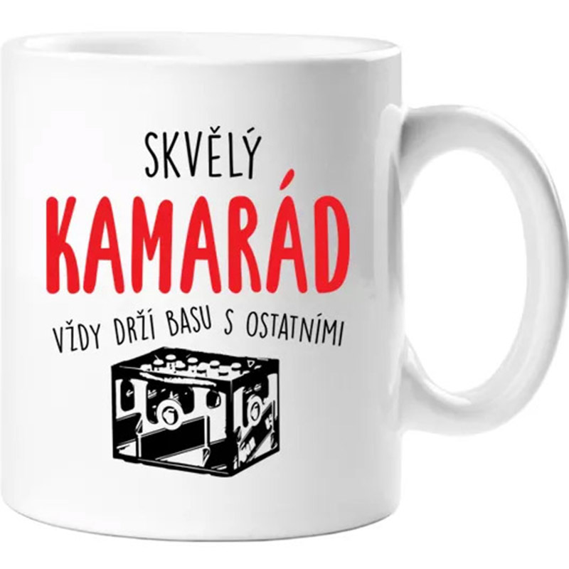 Hrnek - Skvělý kamarád drží basu