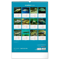 Kalendář 2026 nástěnný: Rybářský 33 x 46 cm