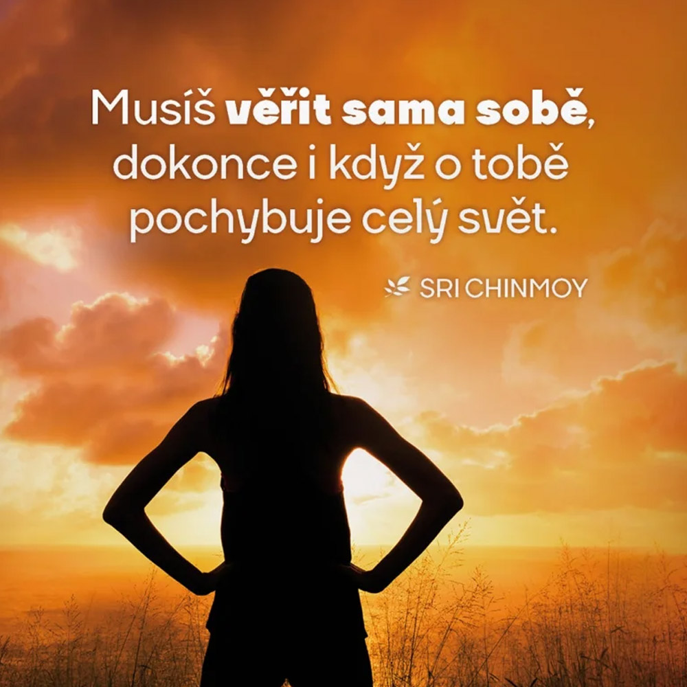 Korkový podtácek s citátem: Musíš věřit sama sobě...