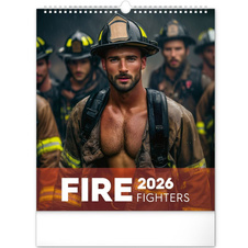 Kalendář 2026 nástěnný: Dreamy Firefighters, 30 x 34 cm