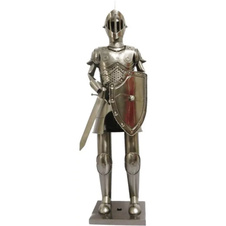 Kovový stojan na víno - Rytíř s mečem 60 cm