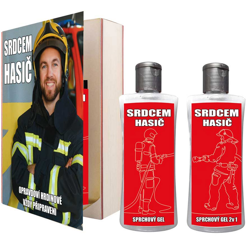Kosmetická sada kniha – Srdcem hasič