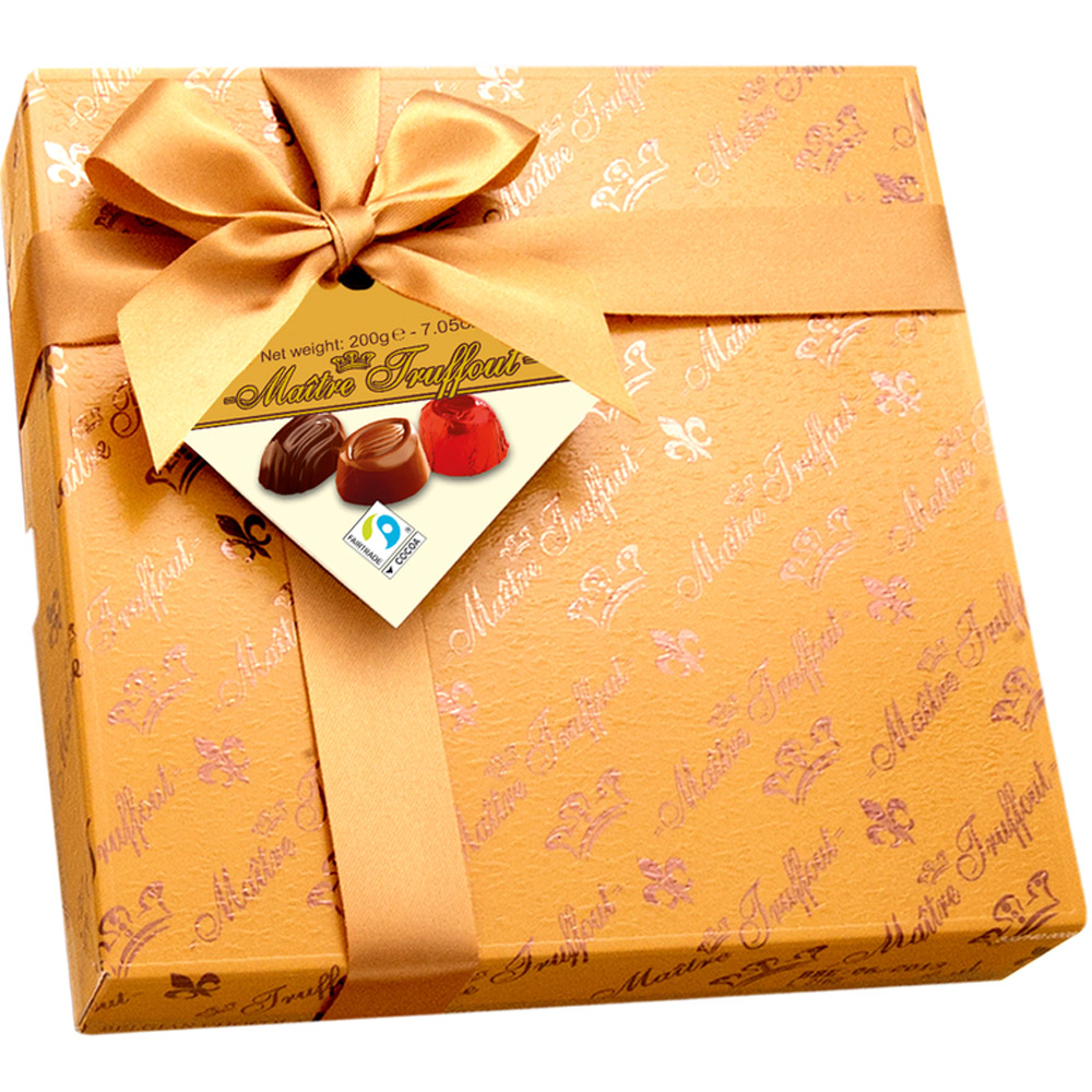 Čokoládové pralinky dárkové balení zlaté 200 g