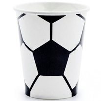 Papírové kelímky fotbalový míč 260 ml 6 ks