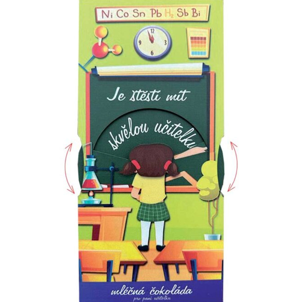 Interaktivní čokoláda pro paní učitelku od holčičky